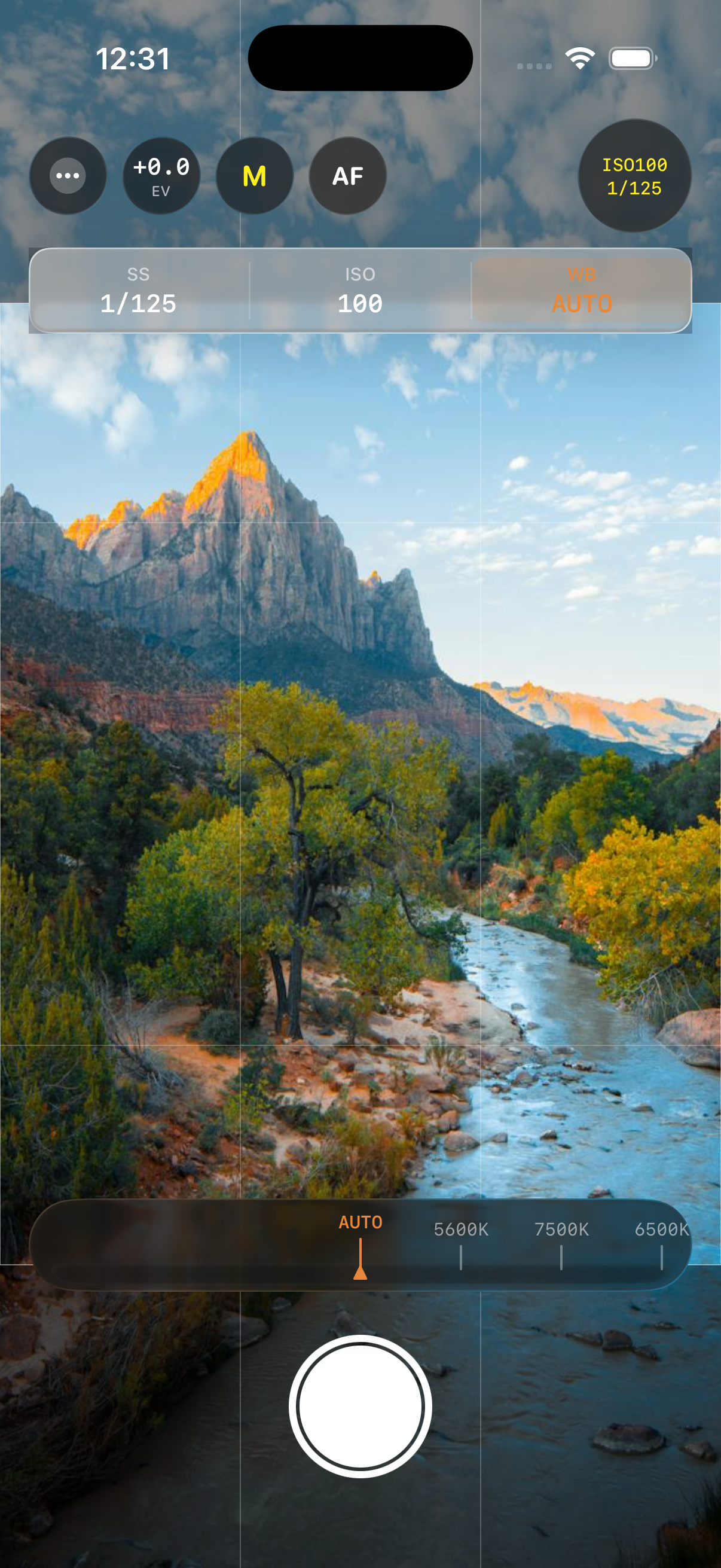 Custom Kelvin white balance